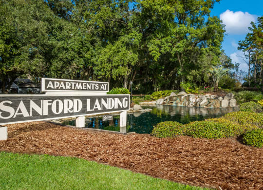 Property Entrance Sign at Sanford Landing Apartments, Sanford, FL