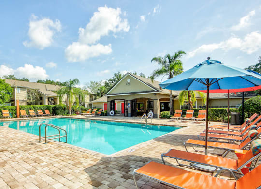 Poolside Sundeck at University Park Apartments, Orlando, FL, 32817