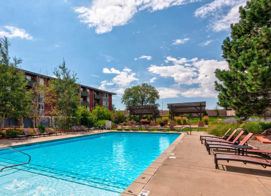 Poolside Sundeck at University Village Apartments, Colorado Springs, CO