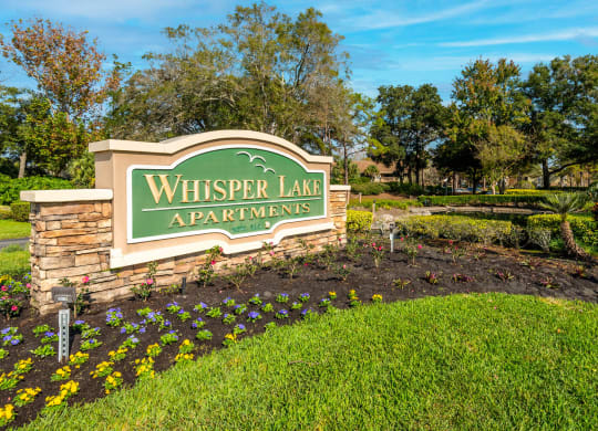 Entrance Signage at Whisper Lake Apartments, Winter Park, FL, 32792