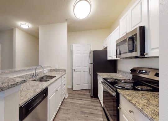 Modern Kitchen With Custom Cabinet at The Arbor Walk Apartments, Florida