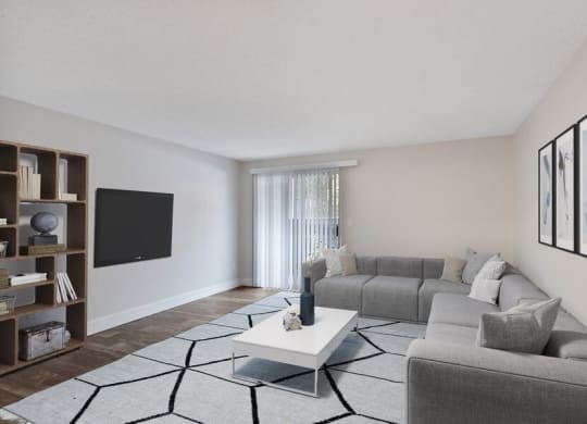 Furnished model living room