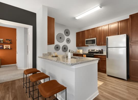 All Electric Kitchen at Abberly Avera Apartment Homes by HHHunt, Virginia, 20109