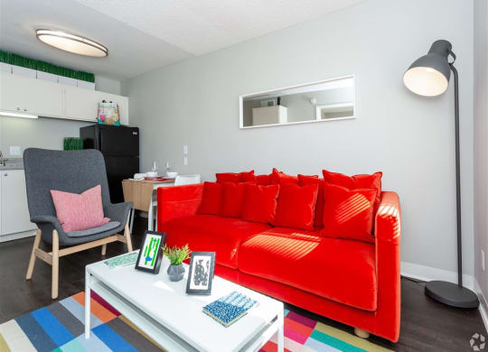 Living Room Interior at Sunridge Apartments, Clear Property Management, Grand Prairie, TX