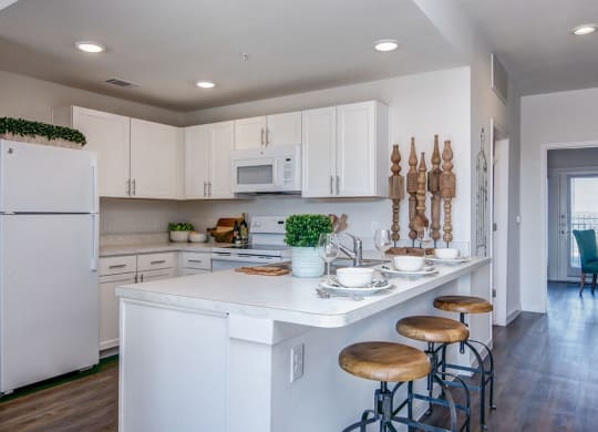 Fully Equipped Kitchen With Island at Aviator at Brooks Apartments, Clear Property Management, Texas, 78235