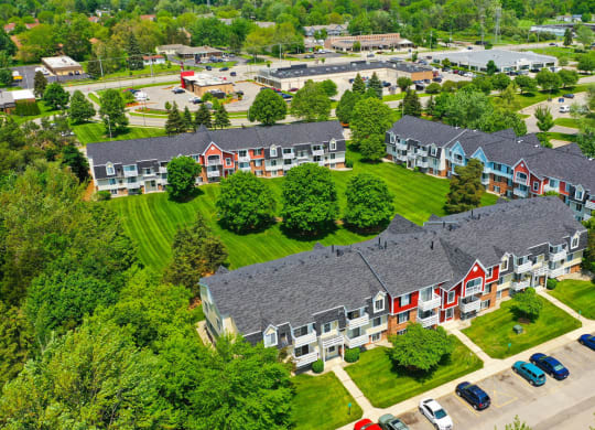 Aerial View of Community at Apple Ridge Apartments, Walker, 49534