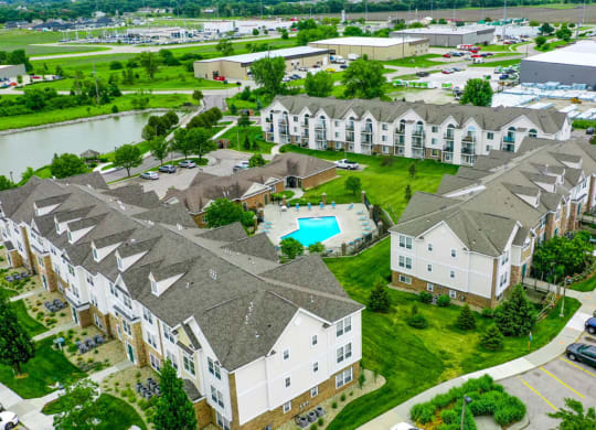 Aerial View Of The Property at Black Sand Apartment Homes, Lincoln, NE, 68504