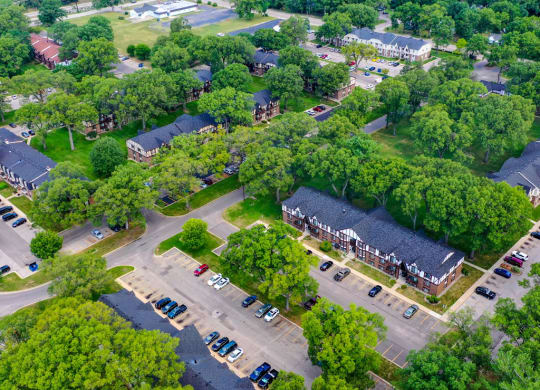 Aerial View Of The Property at Glen Oaks Apartments, Michigan