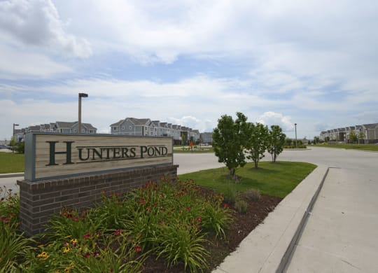 Property Signage at Hunters Pond Apartment Homes, Illinois