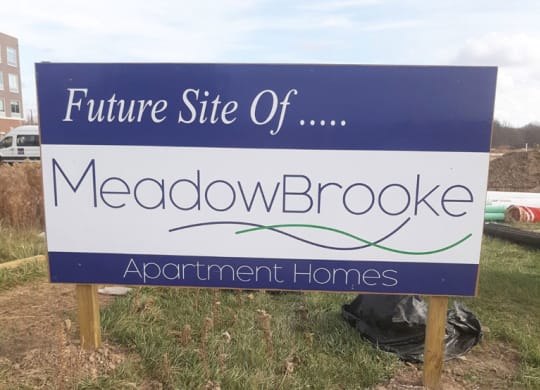 Community Entrance Sign at Meadowbrooke Apartment Homes in Grand Rapids, MI