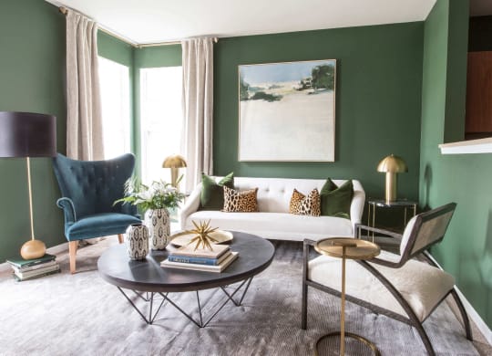 Classic Living Room Design at Enclave Apartments, Midlothian, VA