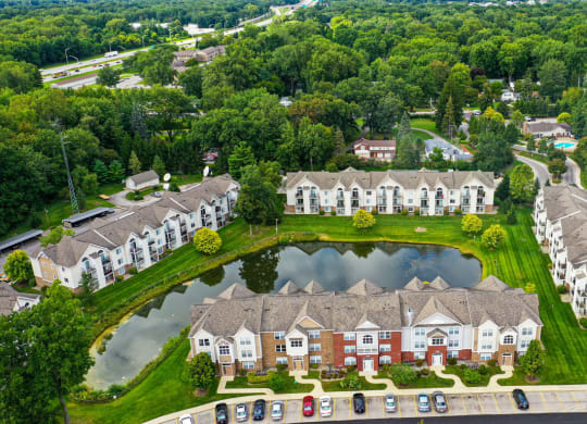 Aerial View of Apartments at Orchard Lakes Apartments, Toledo, OH 43615
