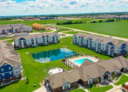 Overhead View Of The Community at The Reserve at Destination Pointe, Grimes