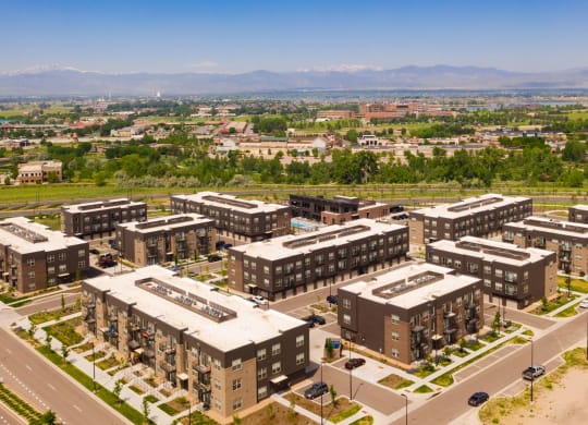 Aerial Exterior View at Railway Flats Apartments, Colorado, 80538
