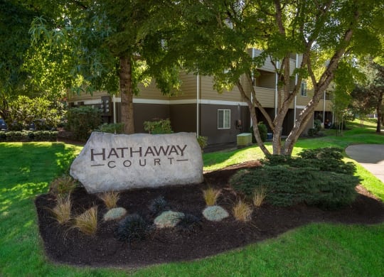 Hathaway Court Property Entry Monument Sign