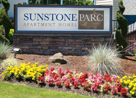Sunstone Parc Close Up of Property Entry Monument Sign