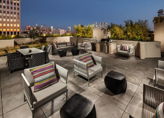 Rooftop Terrace Seating at Berkshire K2LA, Los Angeles, CA