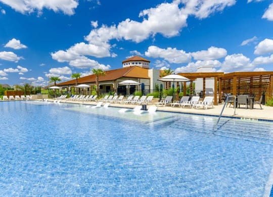 Extensive Resort Inspired Pool Deck at Villages of Georgetown, Texas, 78626