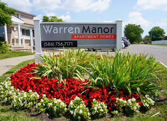 Warren Manor entrance sign, Warren Manor, Warren, Michigan