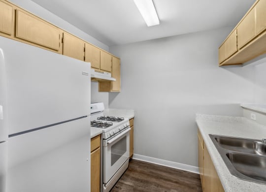 Vacant Apartment Kitchen at Harvard Yard Apartments