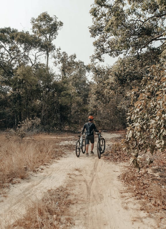 Canyon biking at Merge 56 Apartments