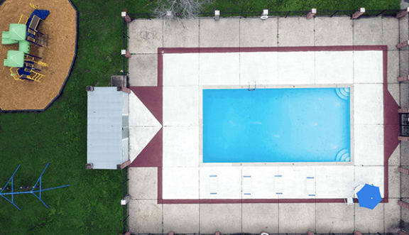 pool at apartment complex
