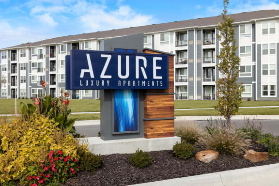 Azure property  entrance sign