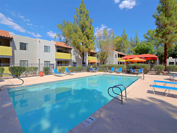 Glimmering Pool at Villatree Apartments, Tempe, Arizona