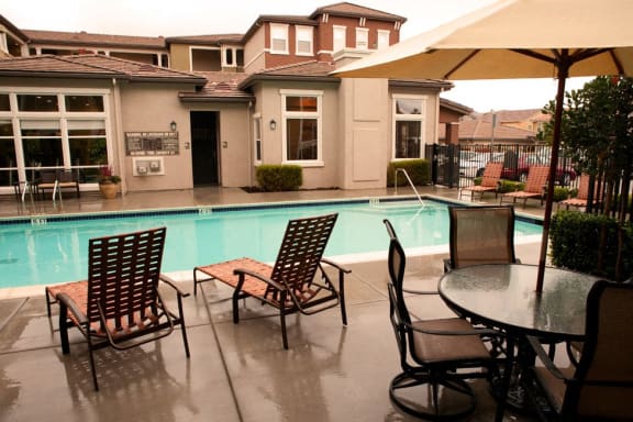 resident pool and lounge chairs