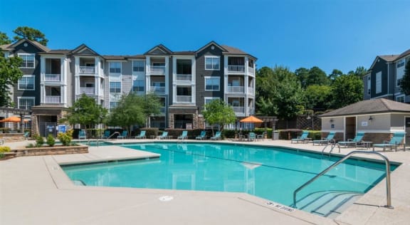 Swimming Pool With Relaxing Sundecks at Centerview at Crossroads, Raleigh, NC