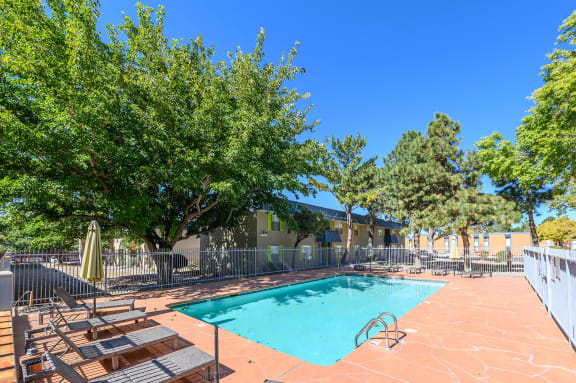 Gated Pool at Norte Villas Apartments in Albuquerque New Mexico