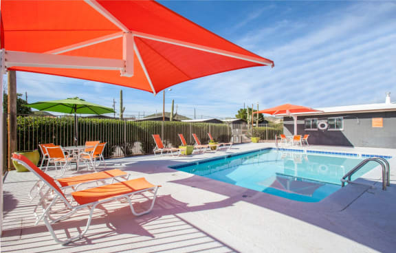 Pool & Pool Patio at Zona Village Apartments in Tucson, AZ