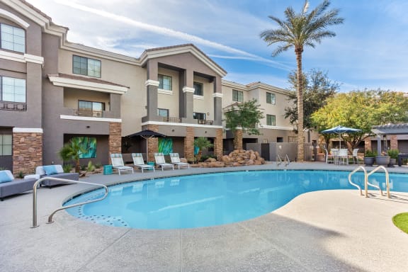 Resort Style Pool at Haven Townhomes at P83 in Peoria Arizona