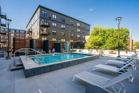 Marquee Apartments in Minneapolis Swimming Pool with Deck