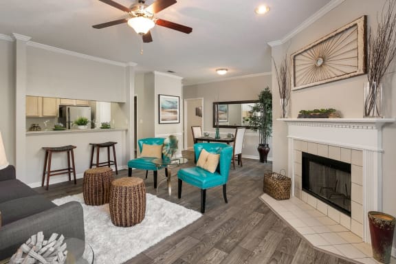 Open Concept Living and Dining at Village at Caldwell Mill in Birmingham, AL