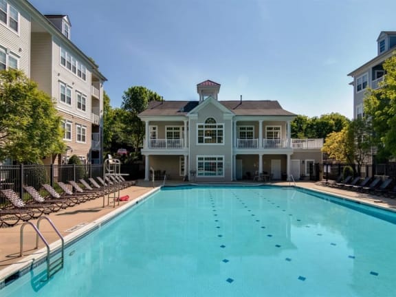 Apartment swimming pool at Park at Kingsview Village in Germantown, MD