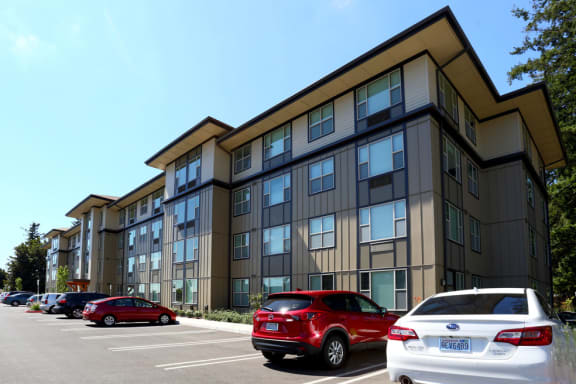 Exterior Parking at The Lofts by Cogir Senior Living, Vancouver, WA, 98662