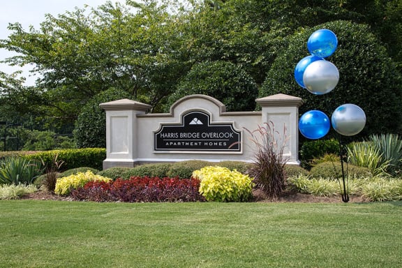 entrance signage and ballons