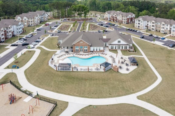 Aerial View Of Property at The Villages at Olde Towne, Raleigh, North Carolina