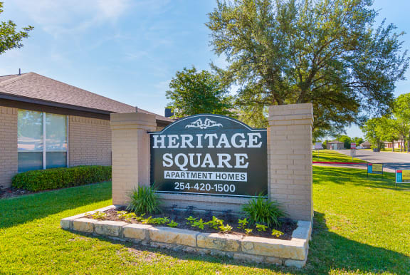 Property Signage at Heritage Square Apartment Homes in Waco, TX