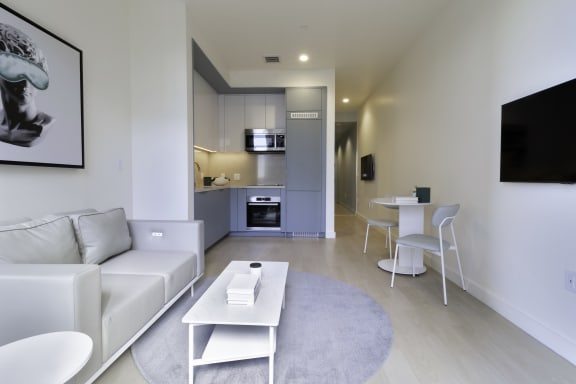 WLJ 1004 Beverly Hills Apartments Living  Kitchen