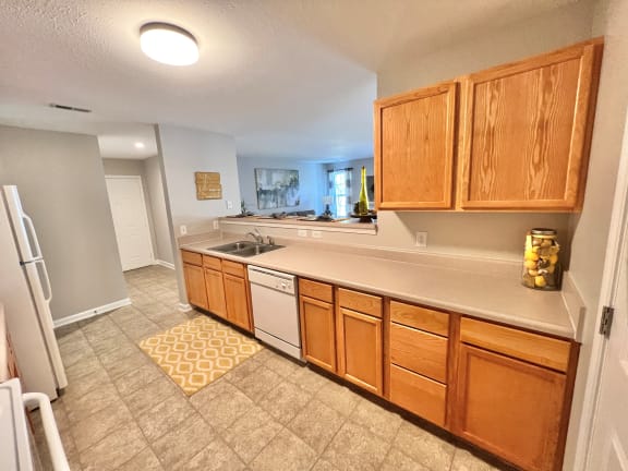 Kitchen Open to Living Room 2 Bedroom Kitchen