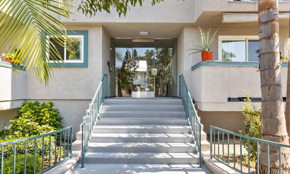 Front Door and Steps at Elmwood Gardens Apartments in Burbank, CA