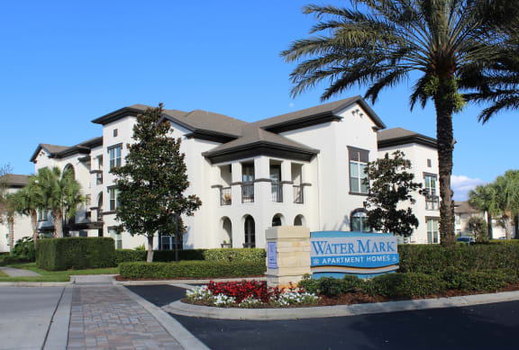 Entrance to Lake Nona Water Mark Apartments with Signage