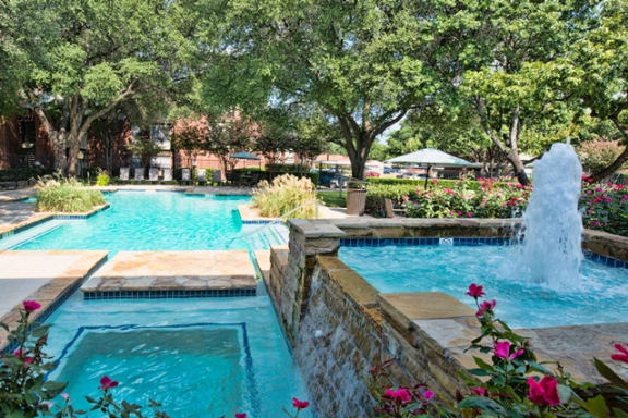 Landscaped Pool at Indian Creek Apartments