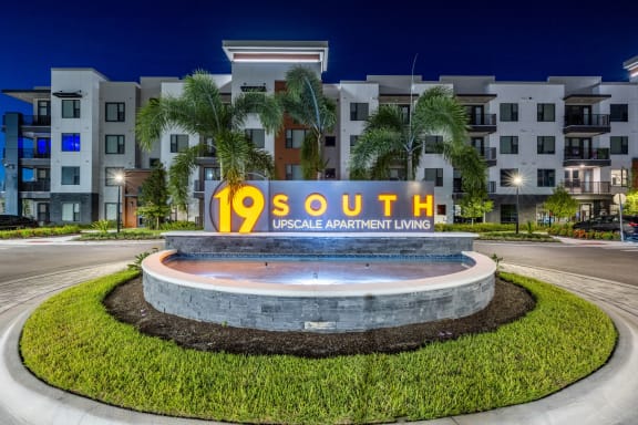 Entrance at 19 South Apartments, Kissimmee, FL