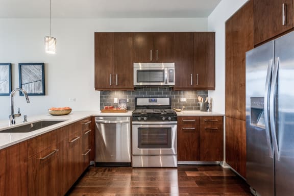 The Bowie luxury apartments high rise living kitchen