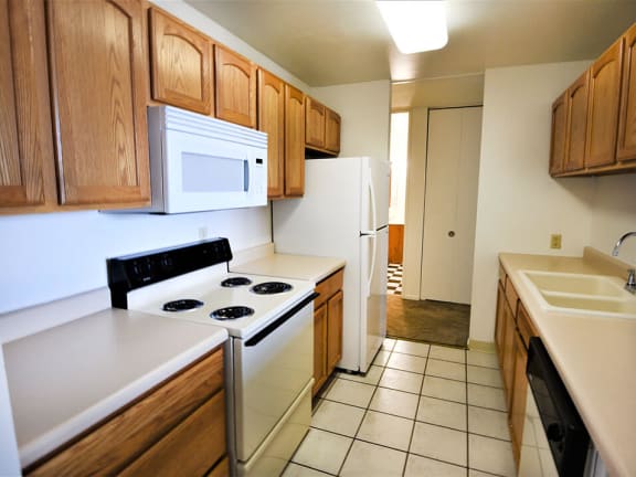 kitchen storage in Westview apartments