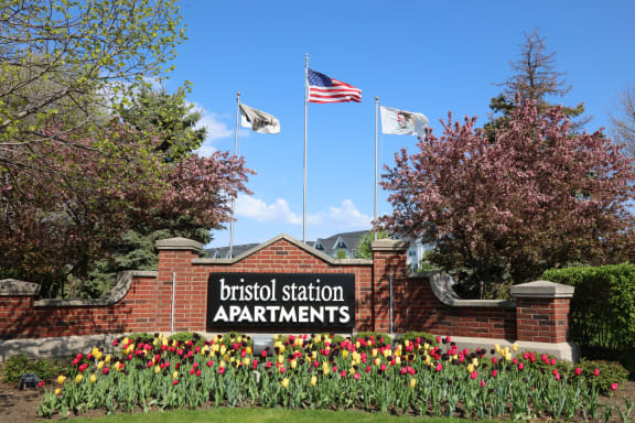 Property Signage at Bristol Station, Naperville, Illinois