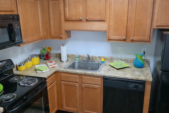 Fully Equipped Island Kitchen at Lawrence Landing, Indianapolis, Indiana